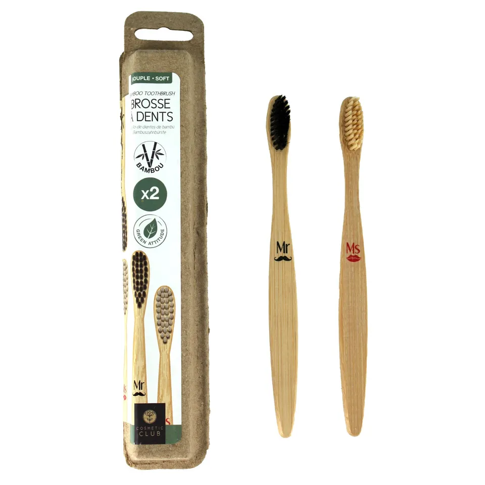 Stokomani Beauté 2 brosses à dents bambou hygiène