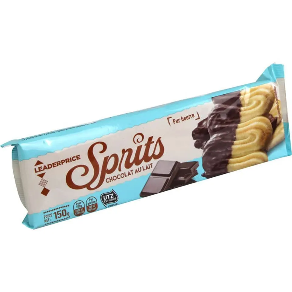 Leader Price Sprits biscuits chocolat au lait 150 g