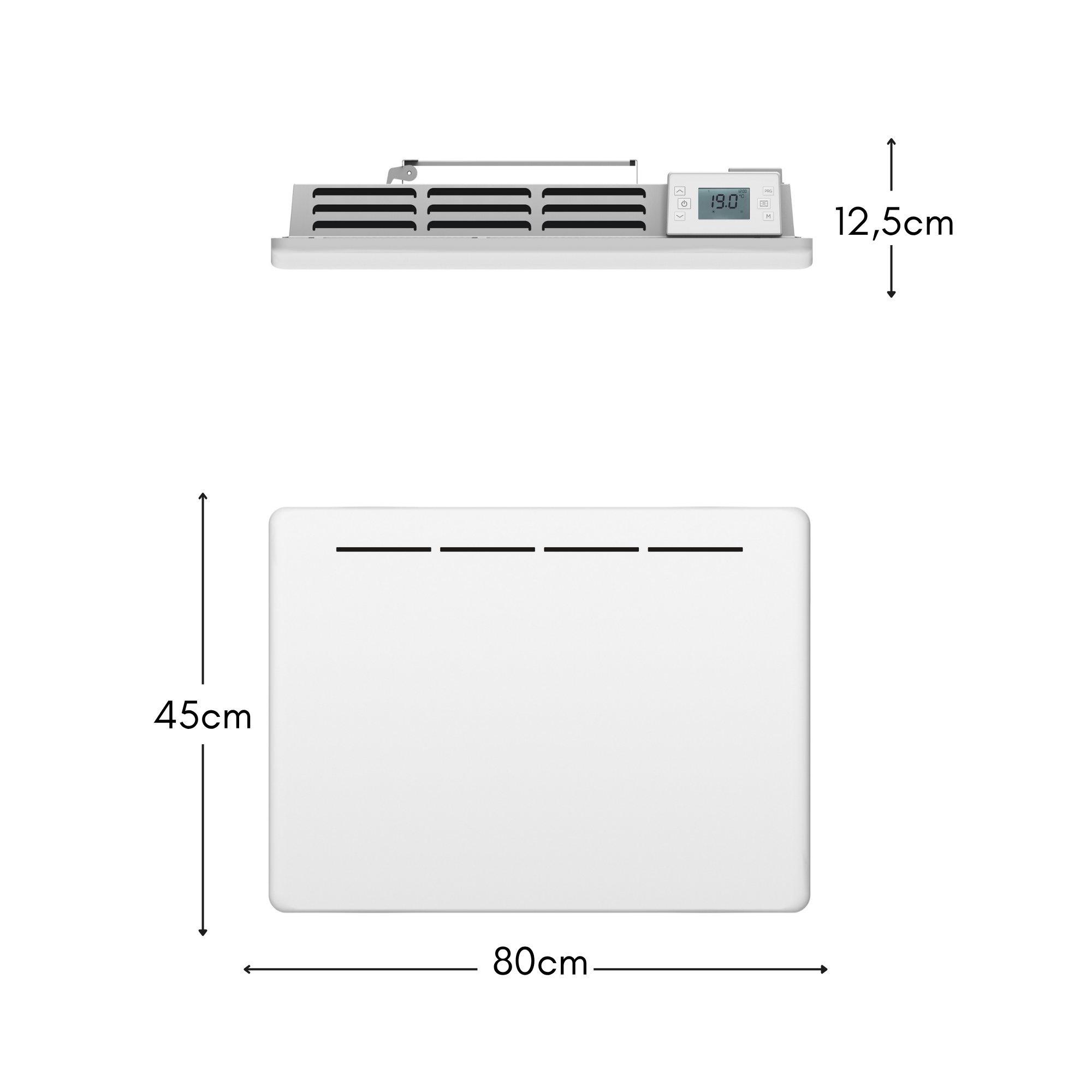 Red Deco Tana radiateur électrique inertie fonte 1500 W blanc