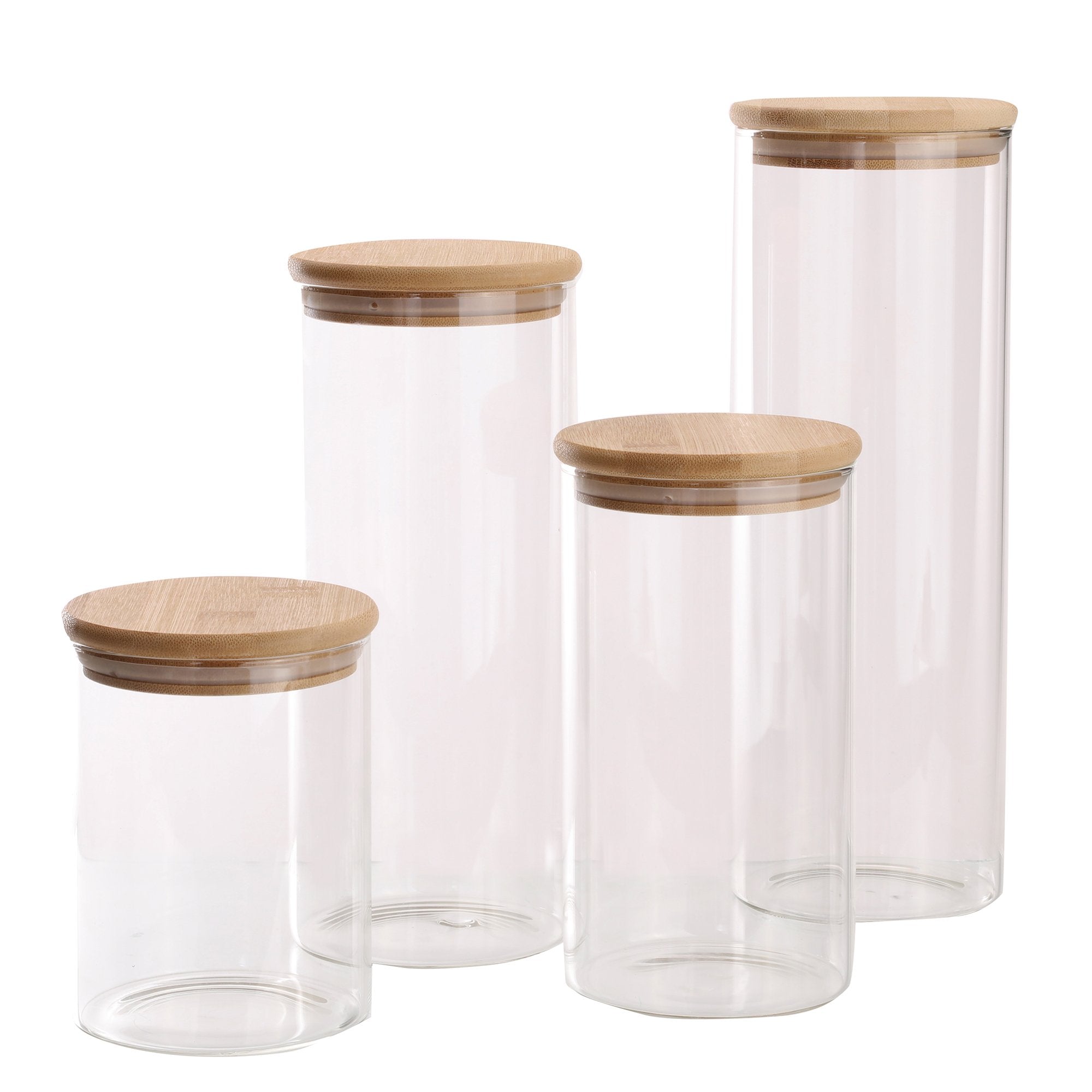Stokomani Maison 4 bocaux verre couvercles conservation