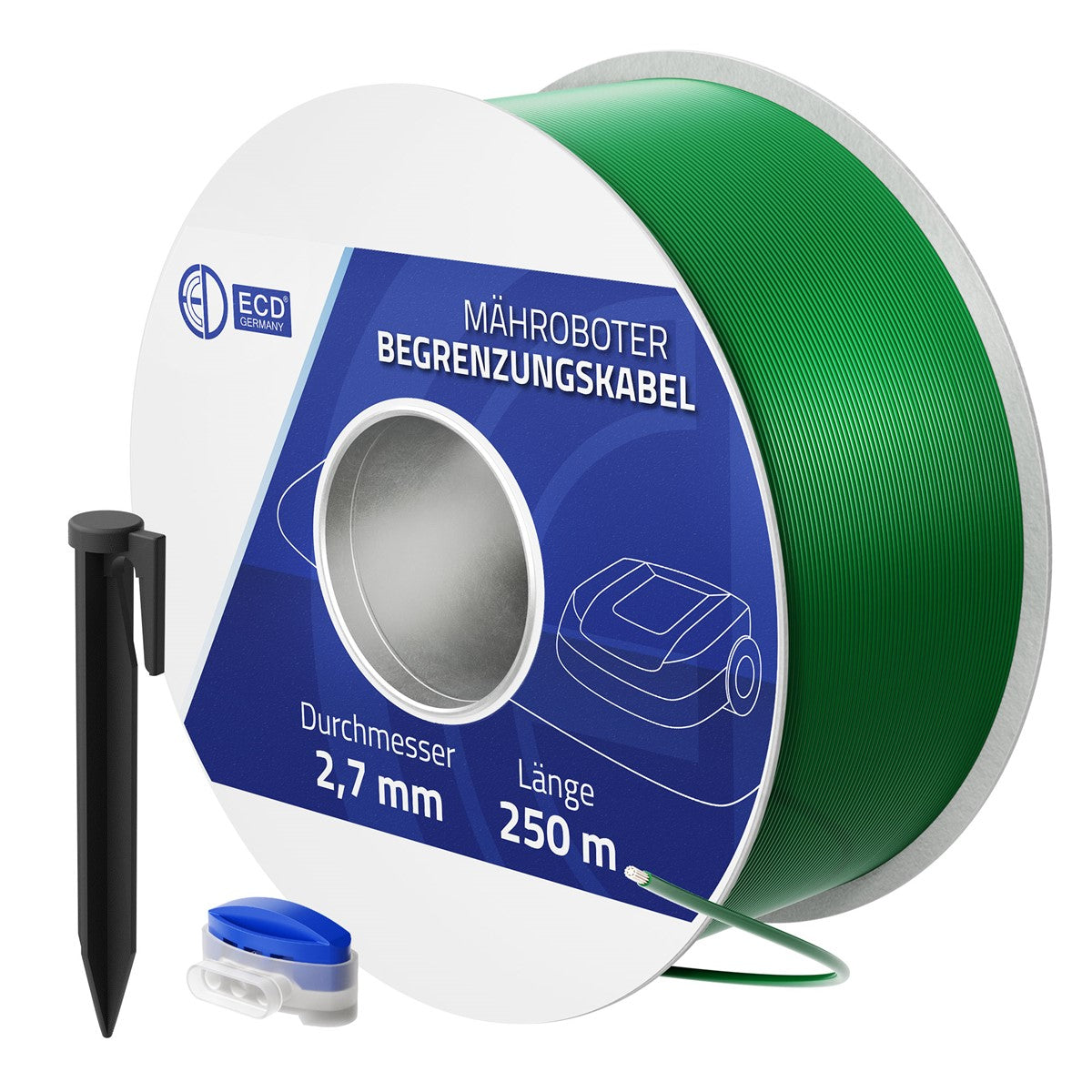 ECD Germany câble robot tondeuse 250 m périphérique jardin