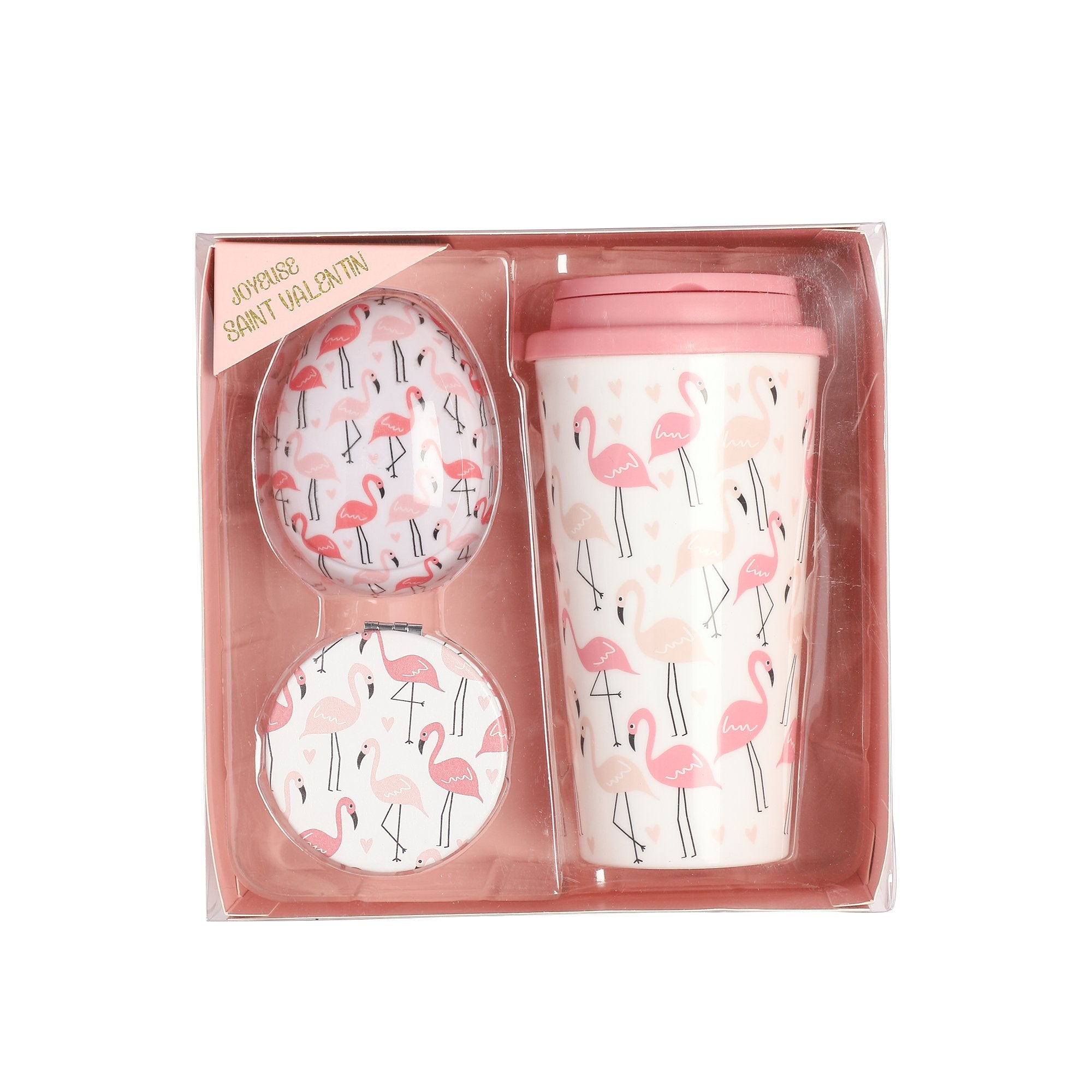 Stokomani Beauté Coffret brosse à cheveux miroir et mug cadeau