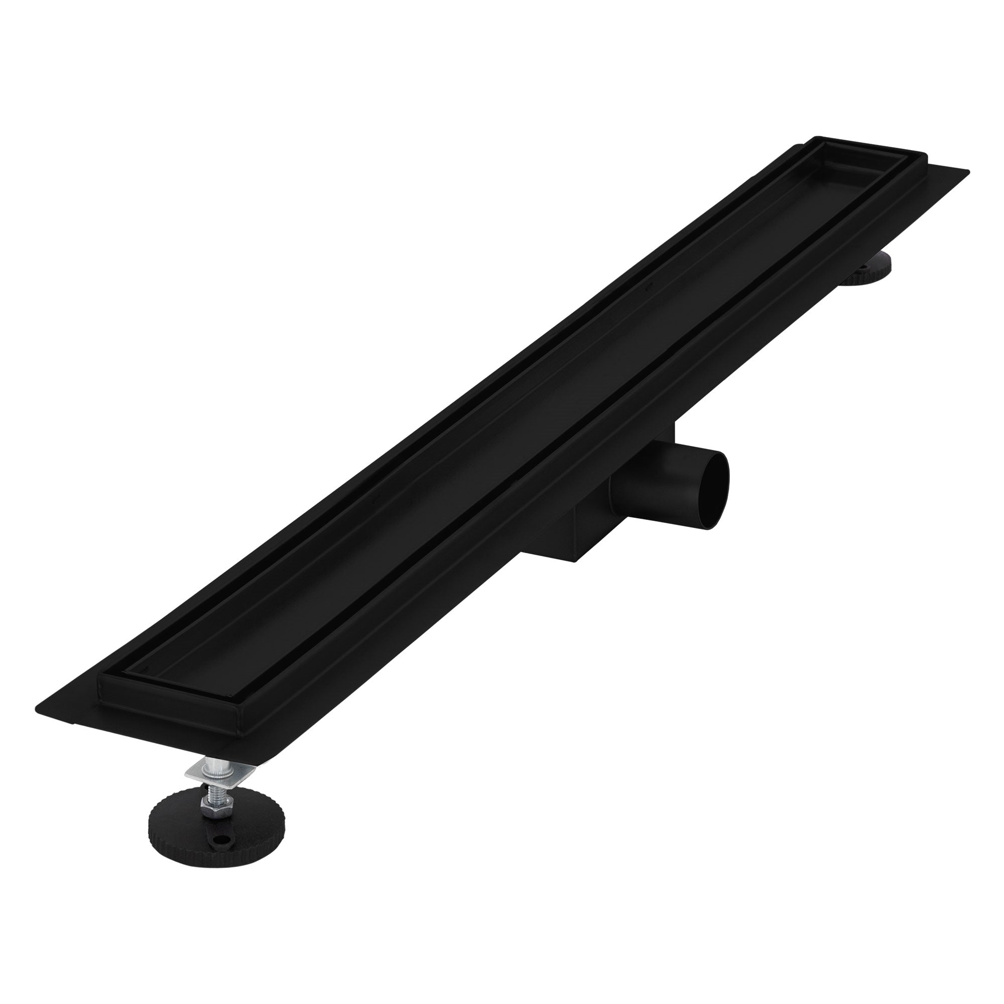 ECD Germany Sanitär Caniveau Douche Inox Noir 80 cm Carrelable