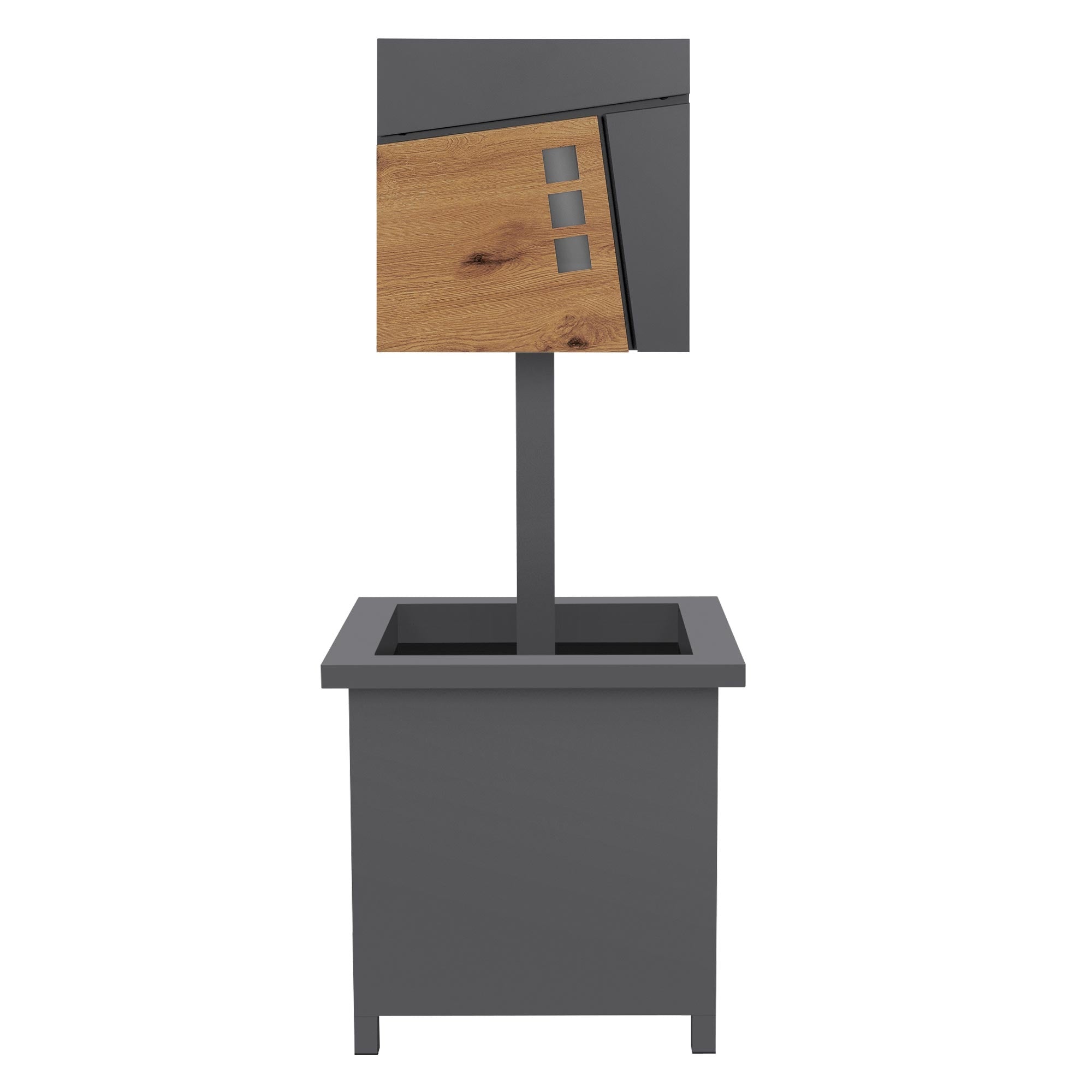 ECD Germany boîte aux lettres sur pied noir marbre 120 cm