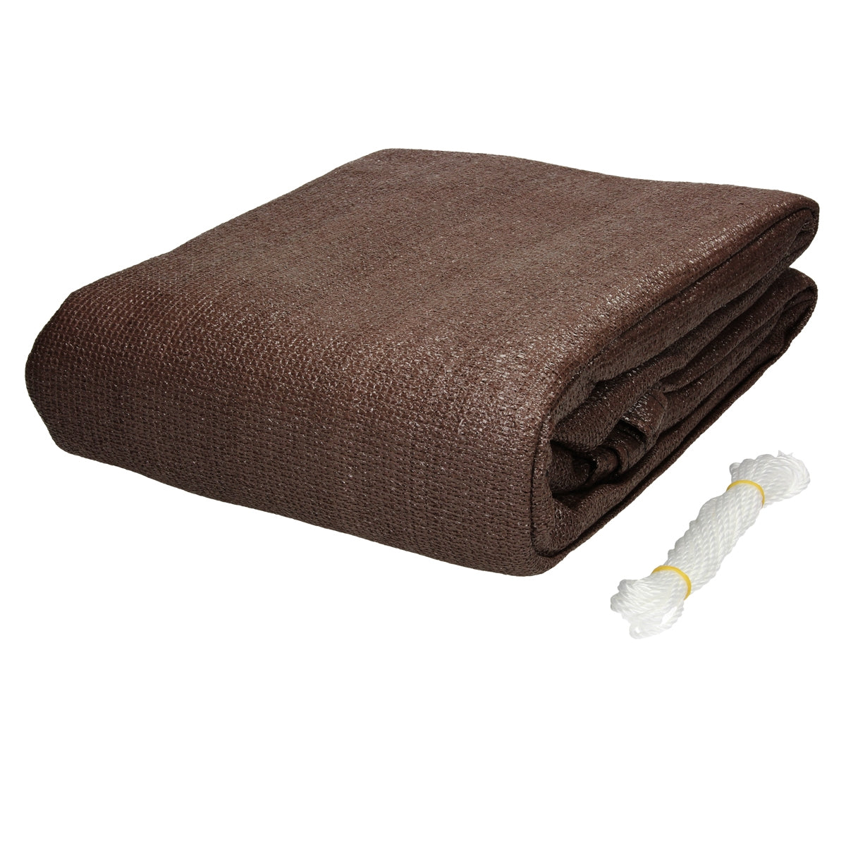 ECD Germany voile d’ombrage triangulaire 5x5x5 m marron HDPE