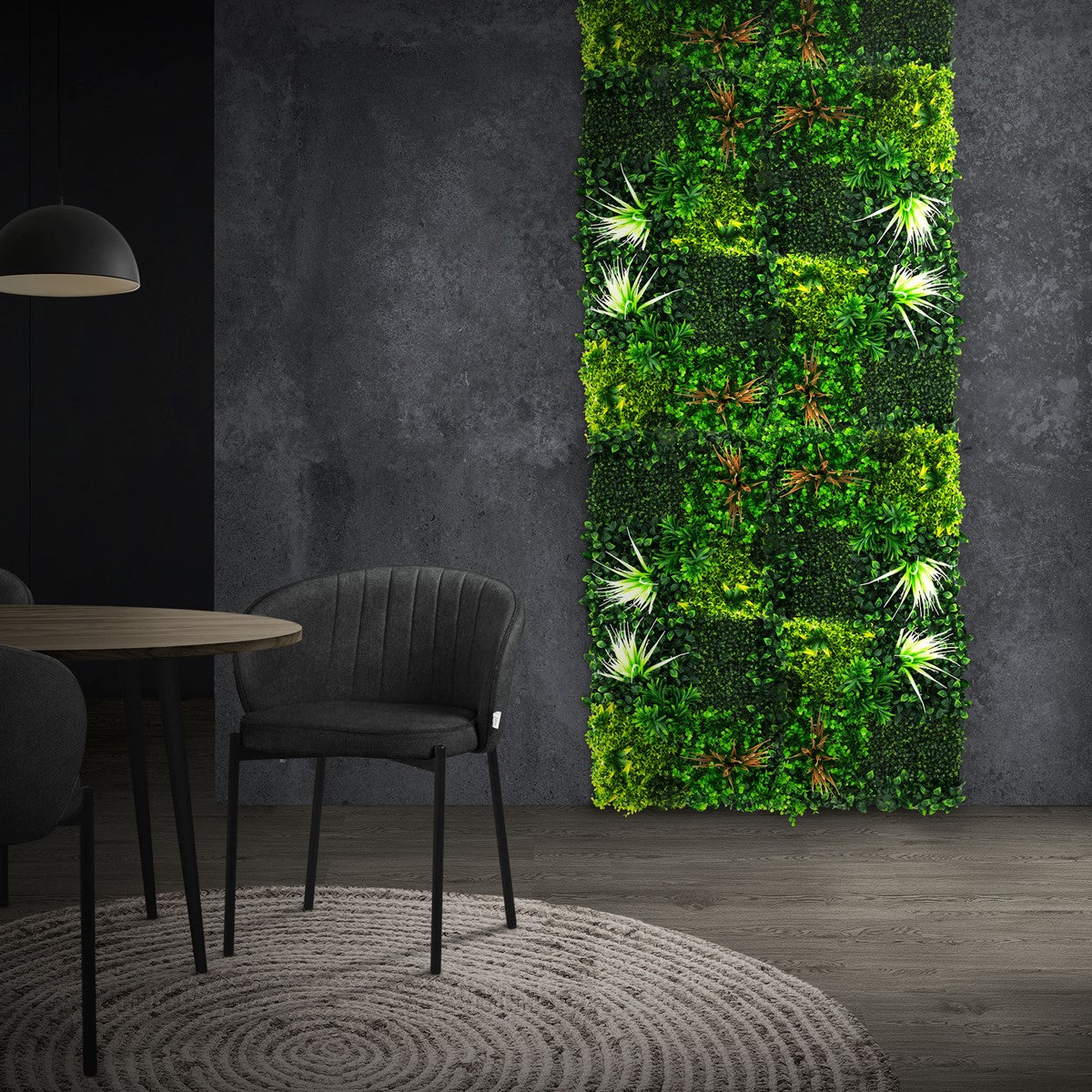 ECD Germany Sunburst mur végétal vert 50x50 cm lot 4