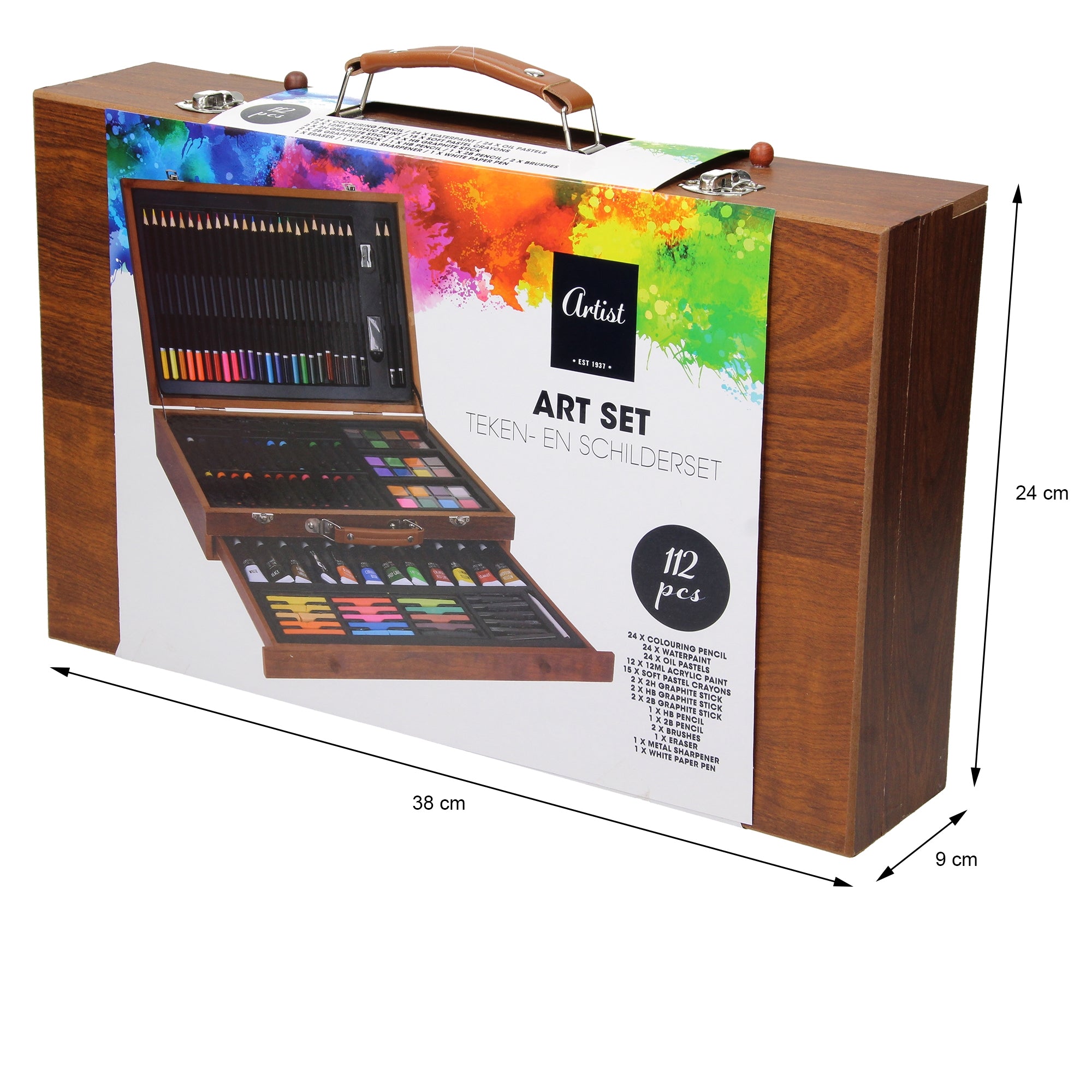 ECD Germany Kinder coffret dessin 112 pièces + chevalet enfant