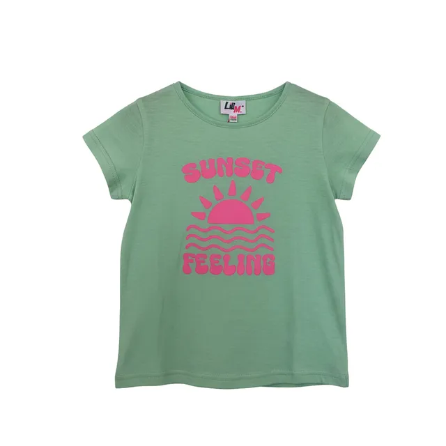 Stokomani Mode tee shirt manche courte vert enfant