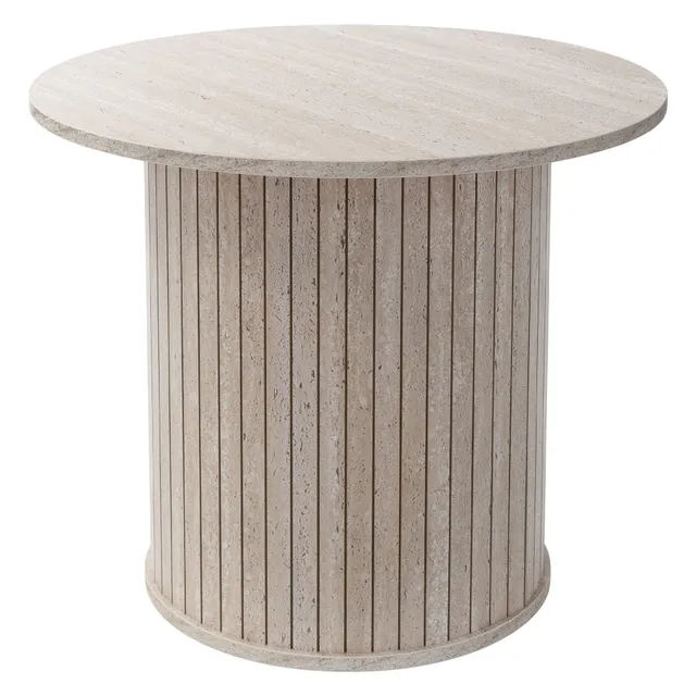 ML-Design Table basse ronde marron 60x60x50 effet bois