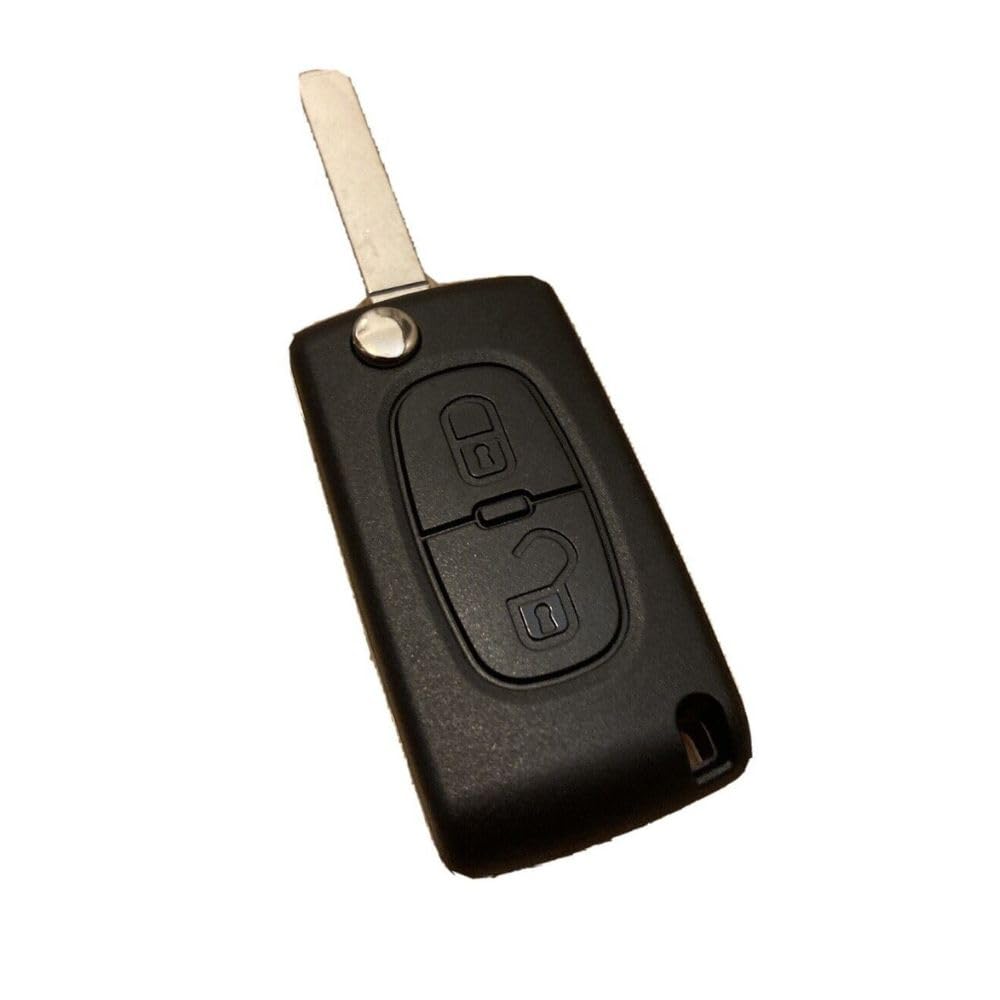 Shop-Story coque clé rabattable 2 boutons Peugeot Citroën