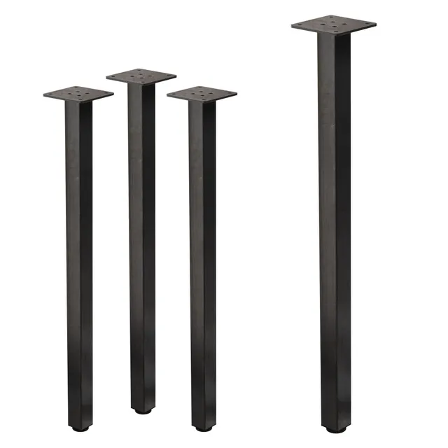 Pieds table acier I-Design 72 cm noir industriel lot 4