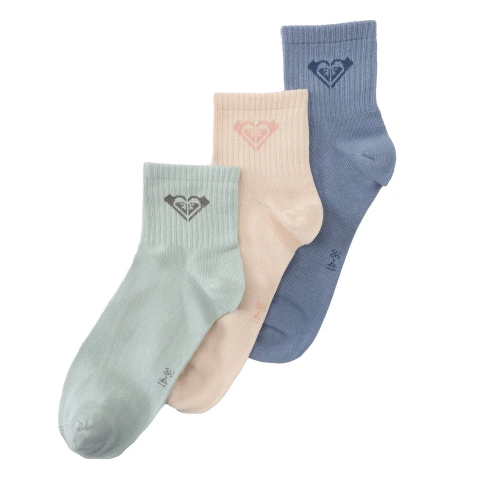 Roxy socquettes bleu lot 3 paires TU
