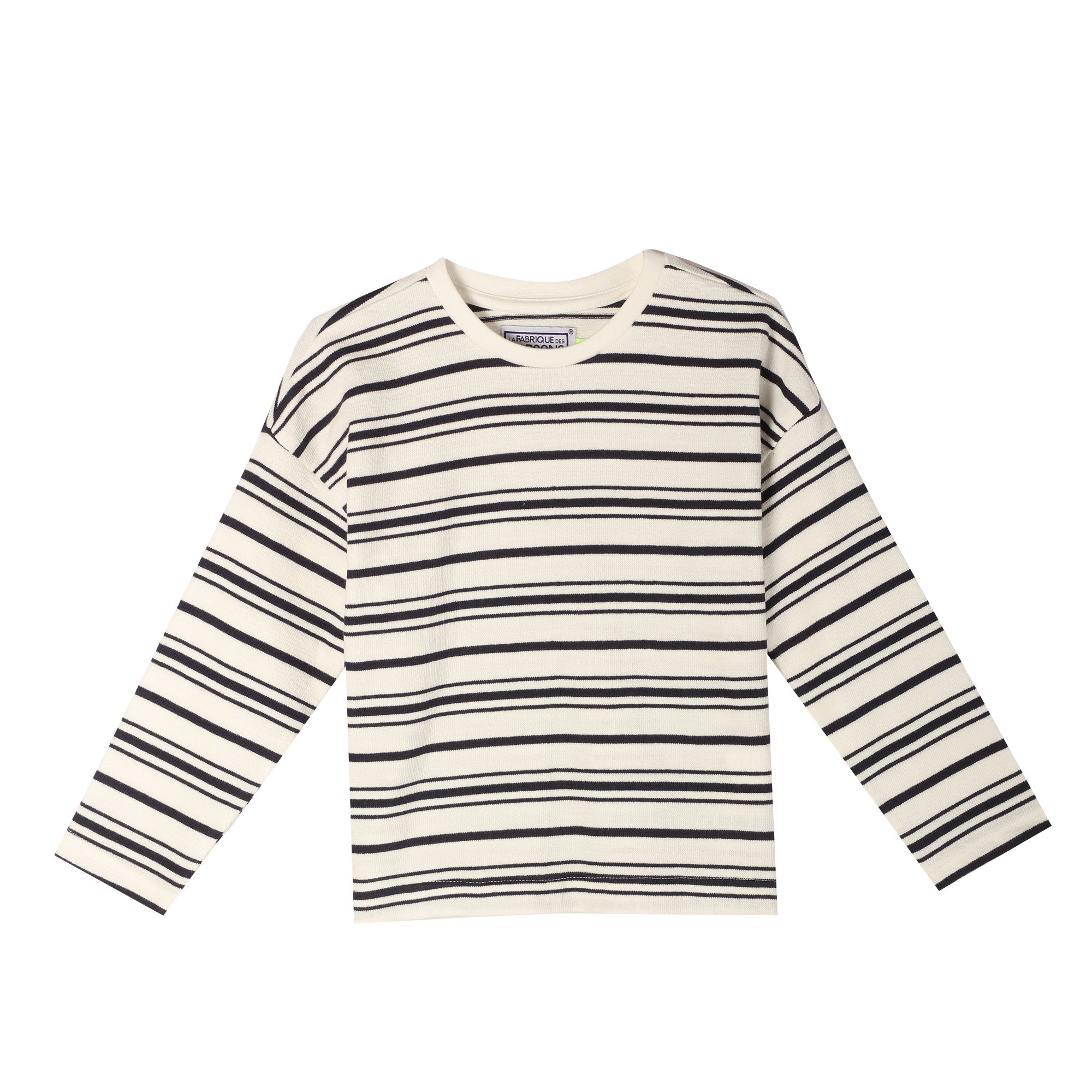 Stokomani Mode Tee-shirt marinière Blanc 04A manche longue enfant