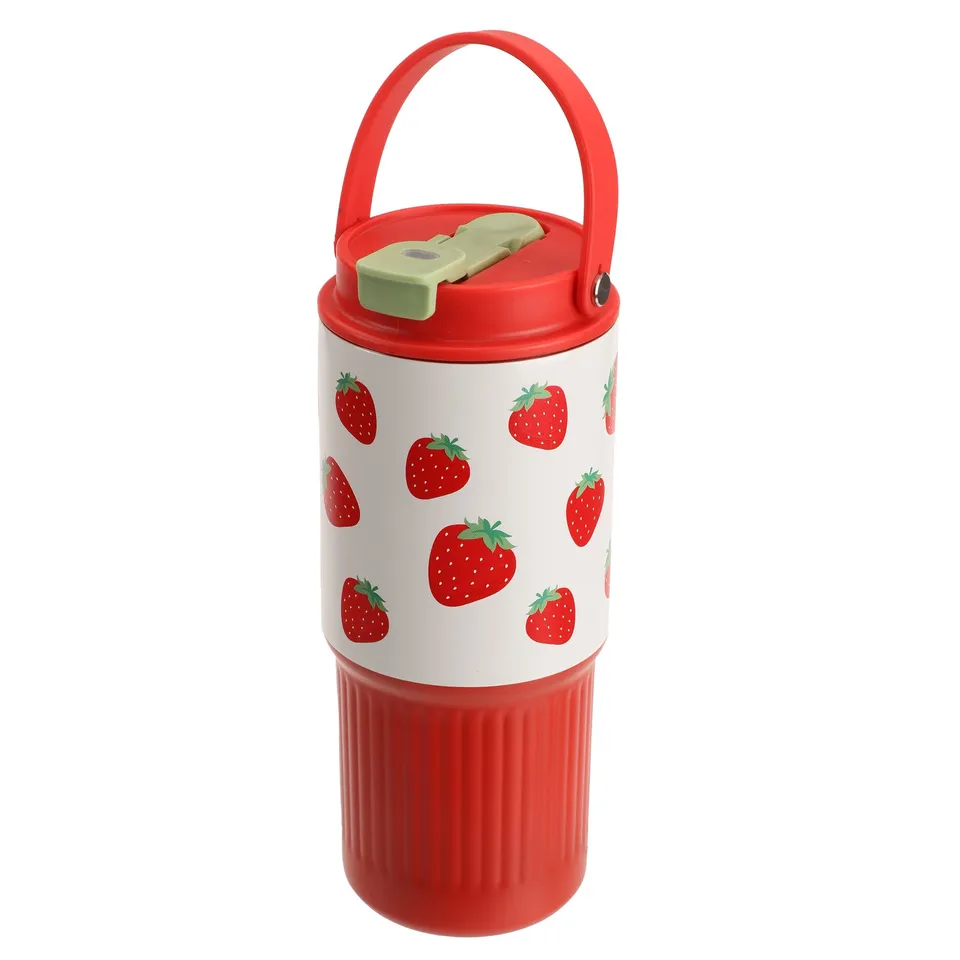 Stokomani mug transport inox fruits 750 ml rouge