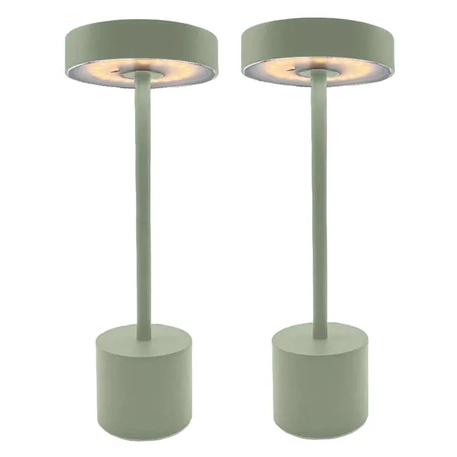 Red Deco Roby Olive lot 2 lampes table tactile H30