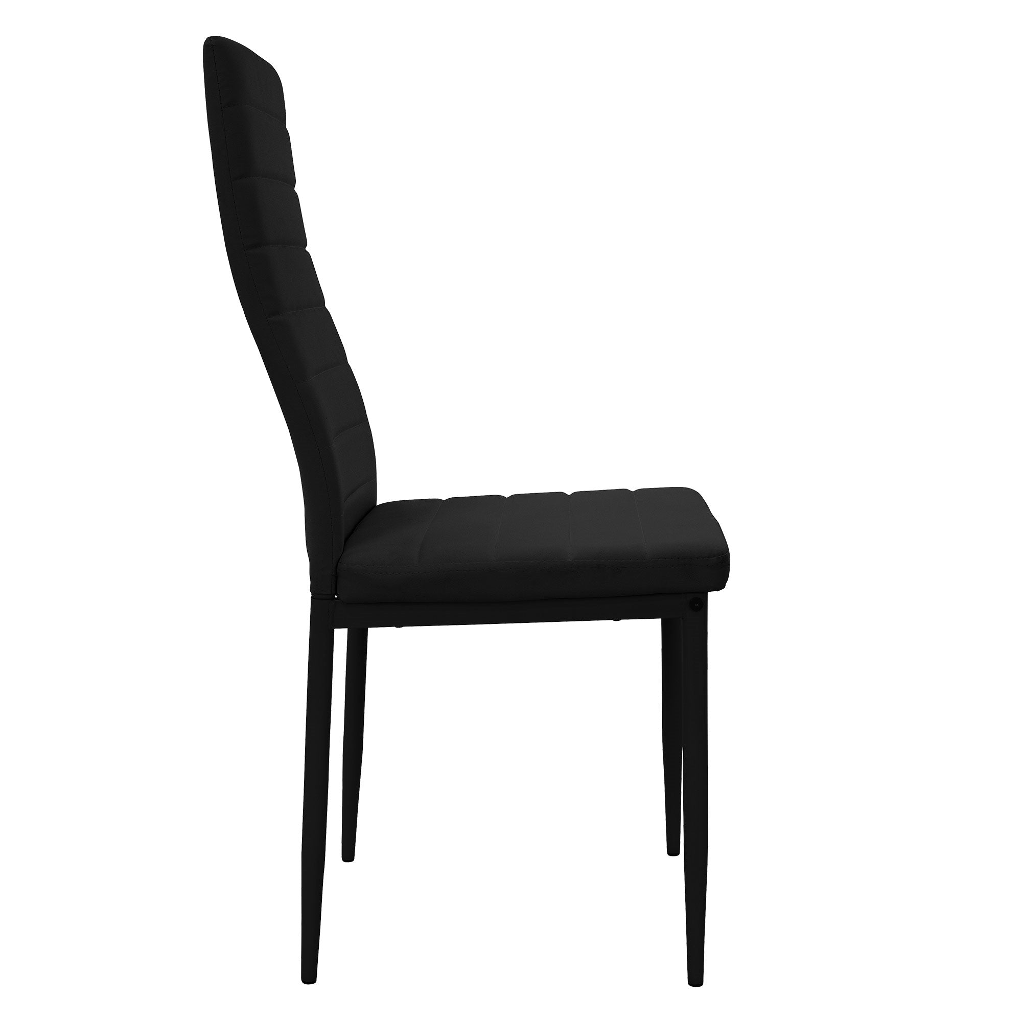 ECD Germany ML-Design chaises salle à manger similicuir noir lot 4
