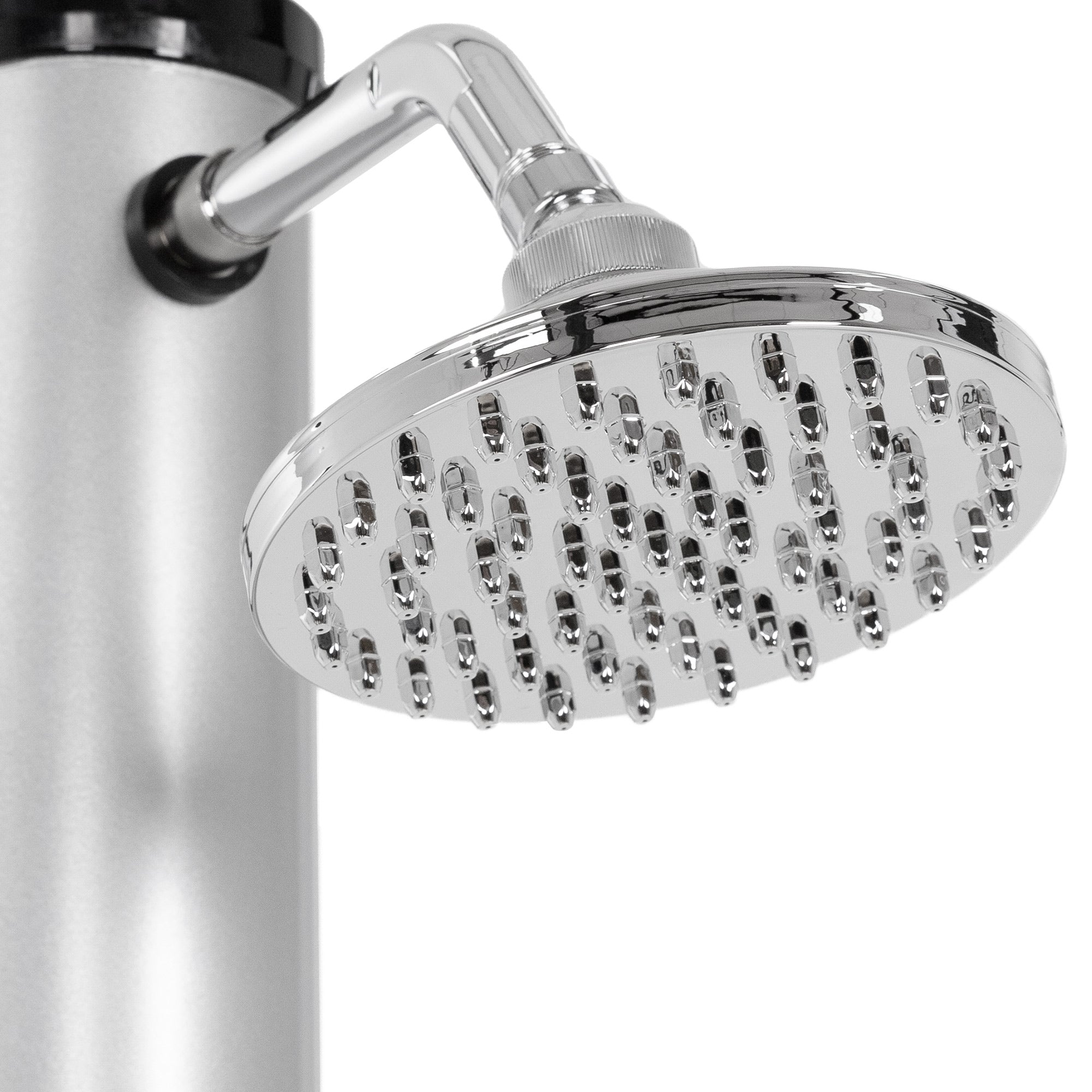 ECD Germany Garten douche solaire 20L 210 cm argent/noir + douchette pied