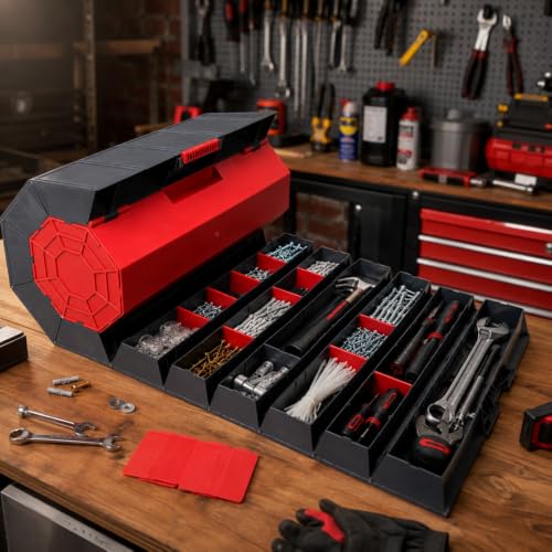 Shop-Story Caisse outils escargot enroulable 11 compartiments