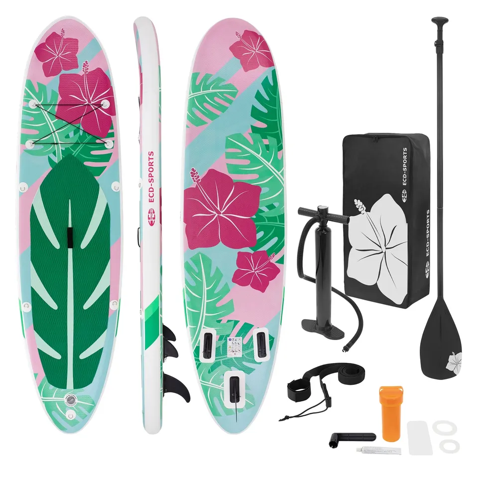 ECD Germany Flowers stand up paddle gonflable mint 320 cm