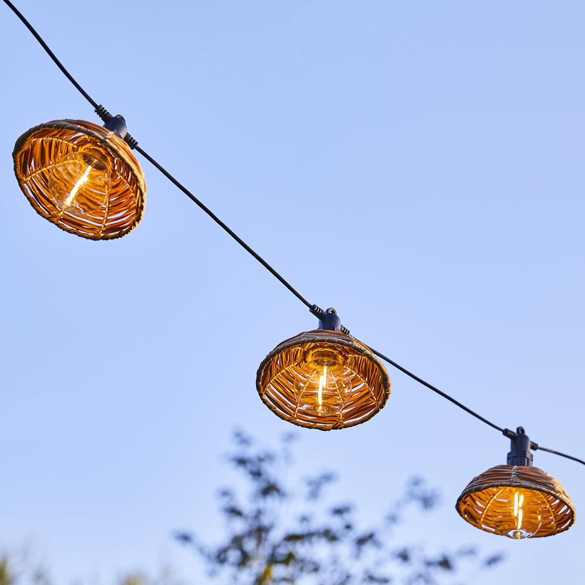 Red Deco Cottage guirlande lumineuse 10 globes rotin 5,70m