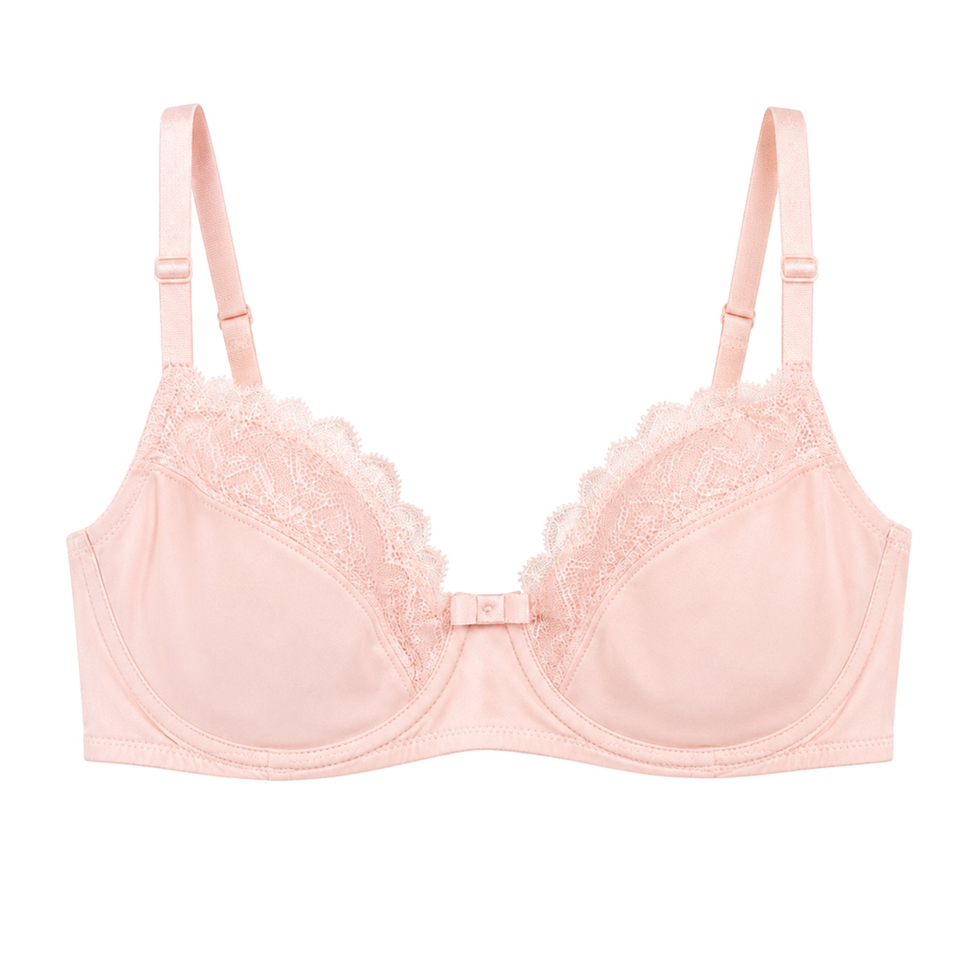 Soutien-gorge micro dentelle rose lingerie confort 90C