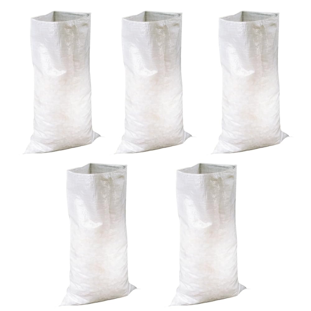 Shop-Story Rubbag lot 5 sacs 70 L blanc 30 kg polypropylène