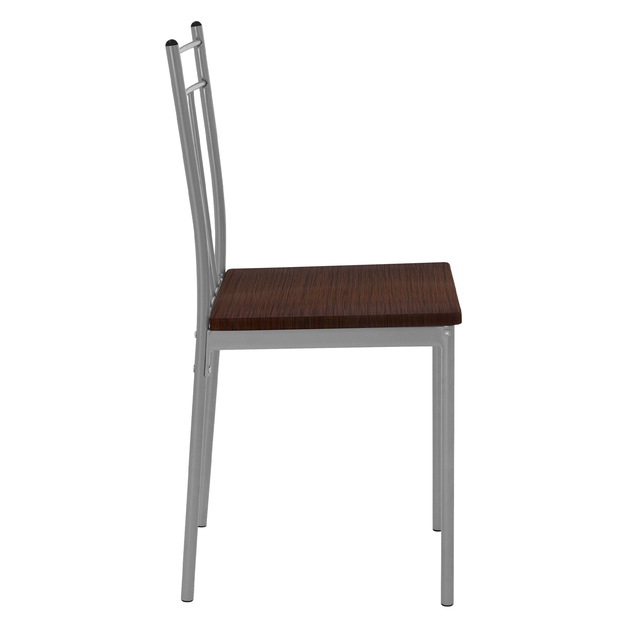 ECD Germany Möbel ensemble salle à manger 5 pièces marron foncé bois