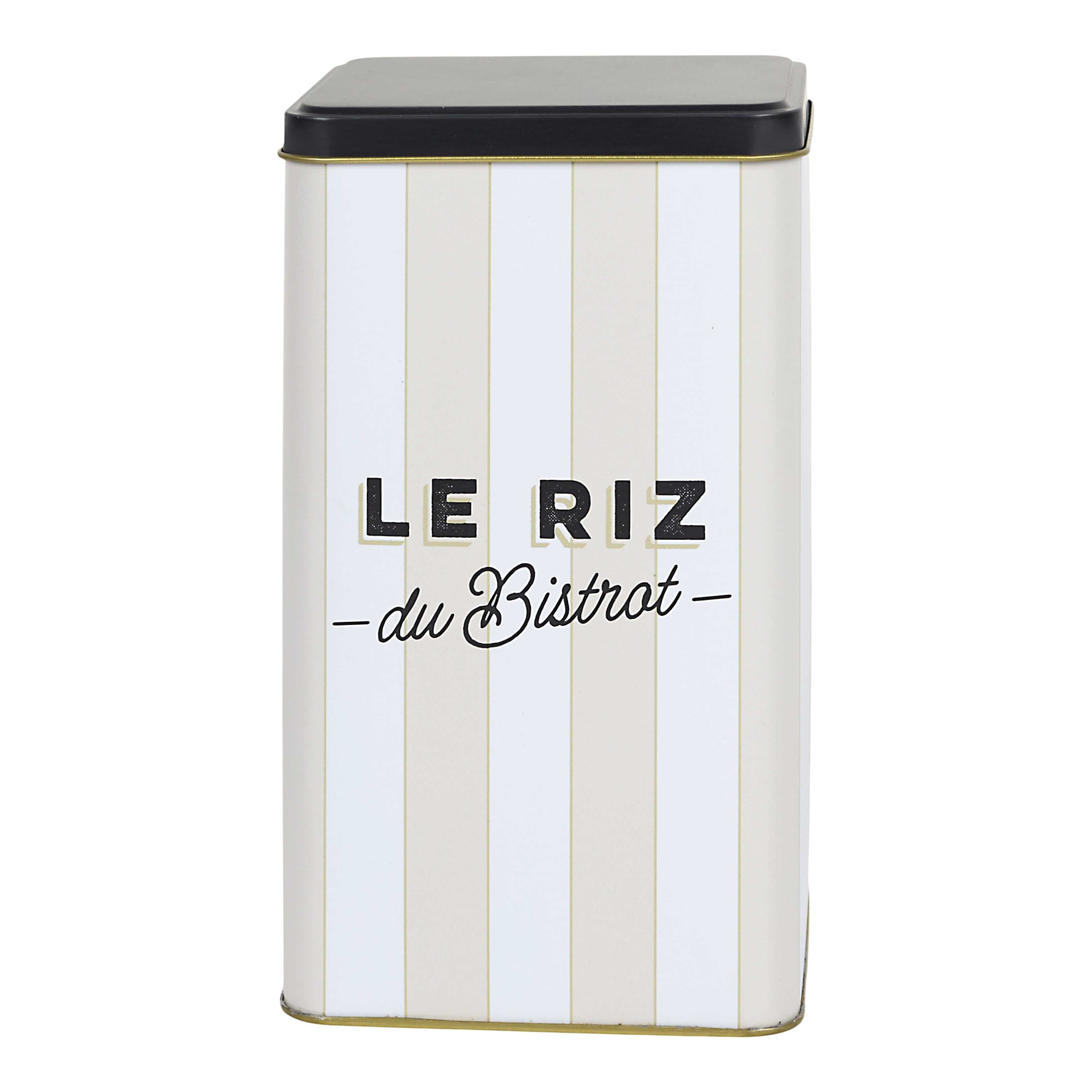 Stokomani Bistrot boîte à riz métal 10,8 x 18,4 cm