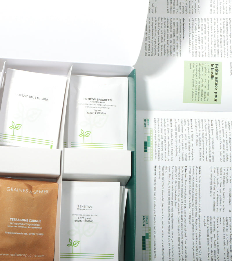 L'avant gardiste Outdoor Coffret 40 sachets de graines balcon jardin