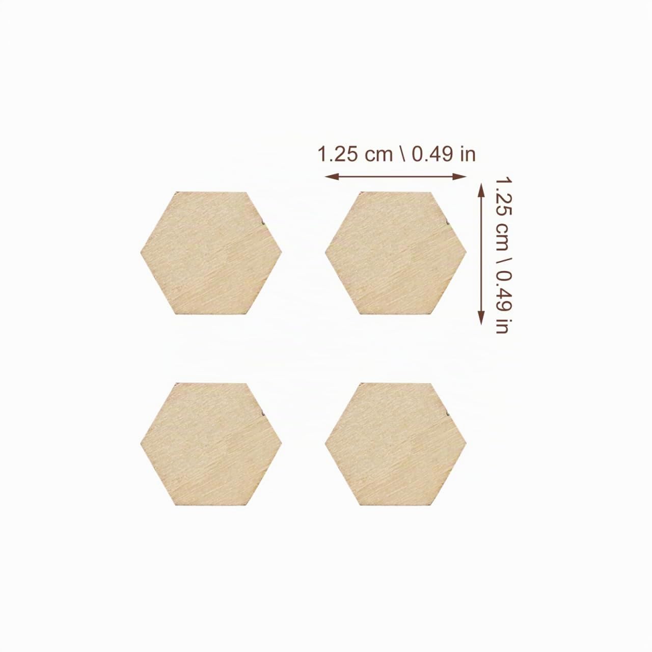 Milisten Hexagones bois hêtre 12,5mm x200 brut