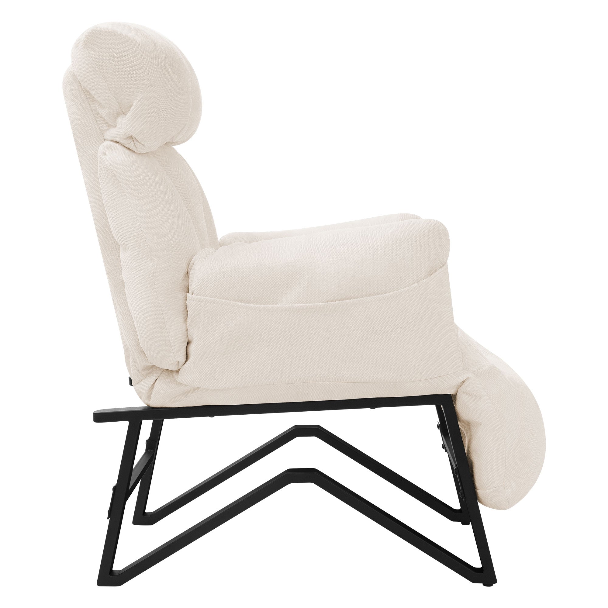 ML-Design fauteuil relax lin beige 85x82x102 cm inclinable