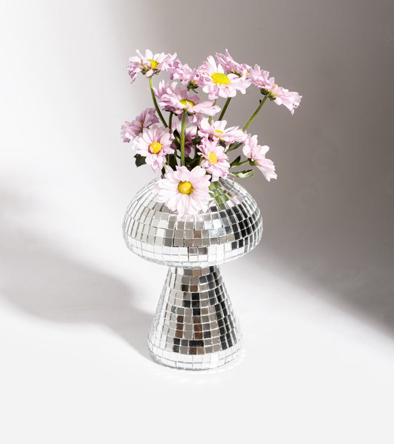 L'avant gardiste Vase champignon disco déco 20 cm