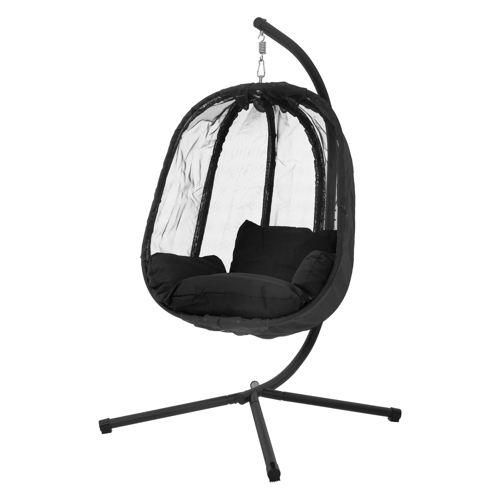 ECD Germany Fauteuil suspendu gris 150 kg avec support