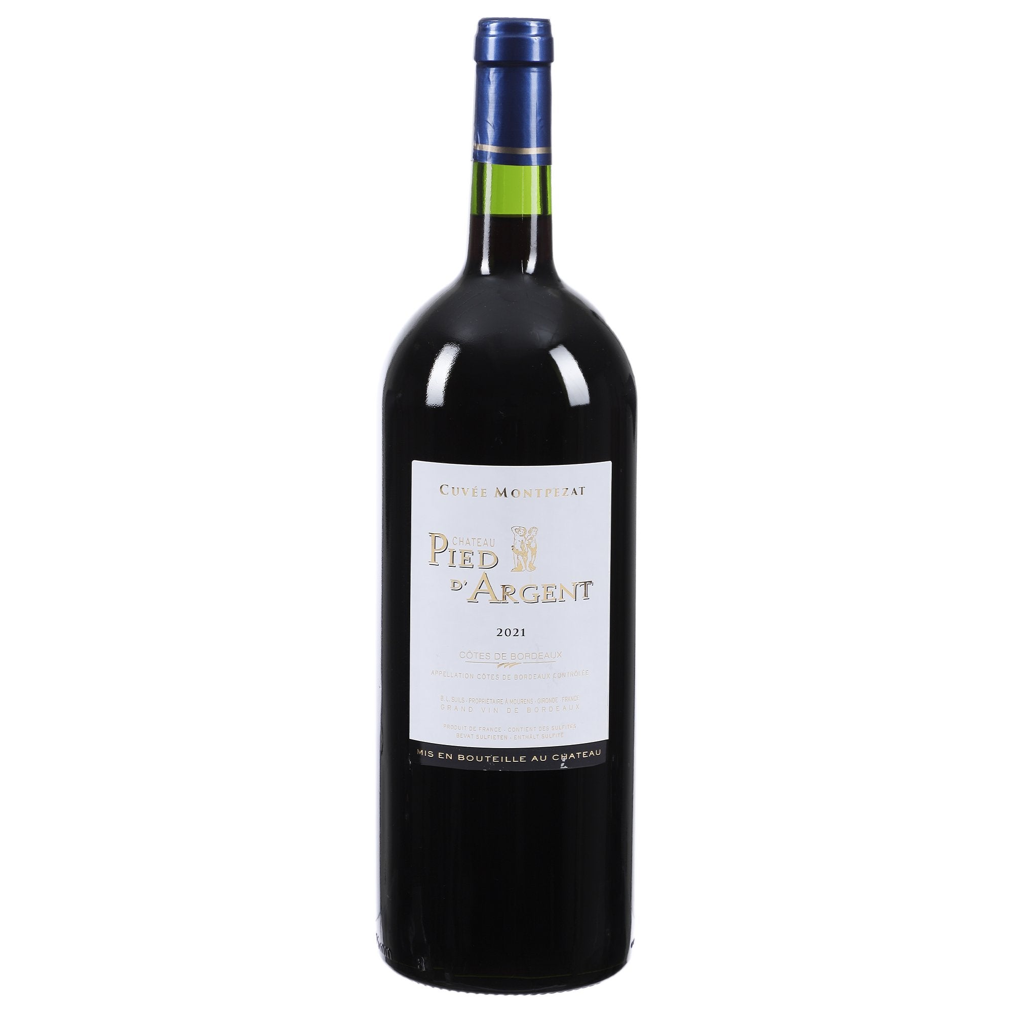 Château Pied d'Argent AOC 2021 vin rouge Bordeaux 13%