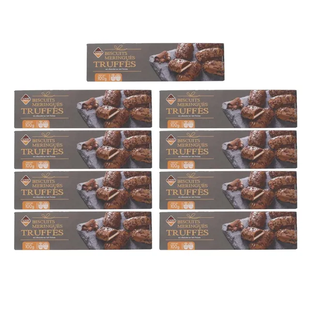 Leader Price Biscuits meringués truffés chocolat au lait 100g lot 9