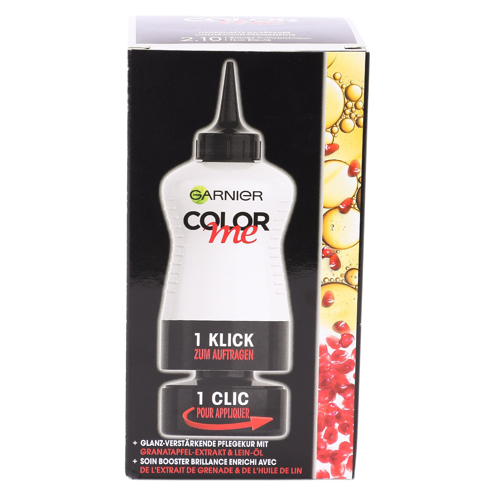 Coloration 2.1 noir bleuté kit crème colorante cheveux