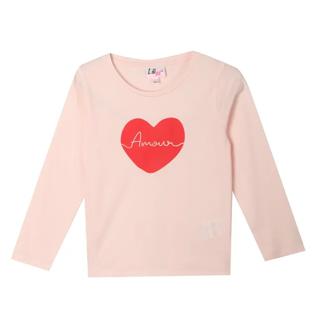 Stokomani tee-shirt rose clair enfant manches courtes