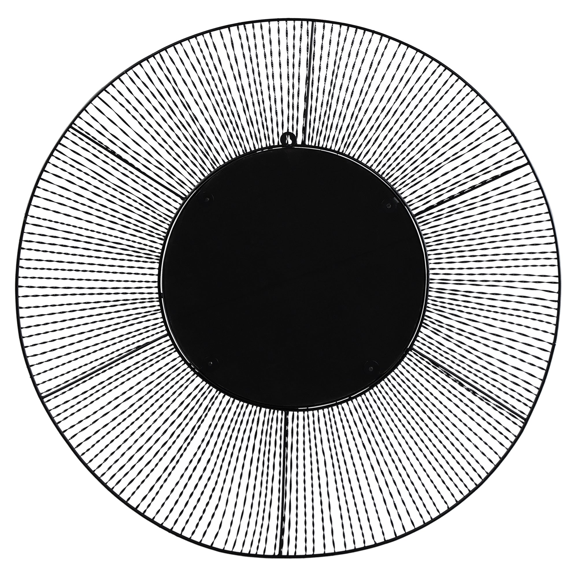 WOMO-Design miroir mural rond noir Ø84 cm métal verre