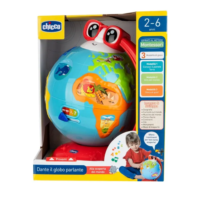 Chicco Globe Parlant jouet éducatif continents animaux