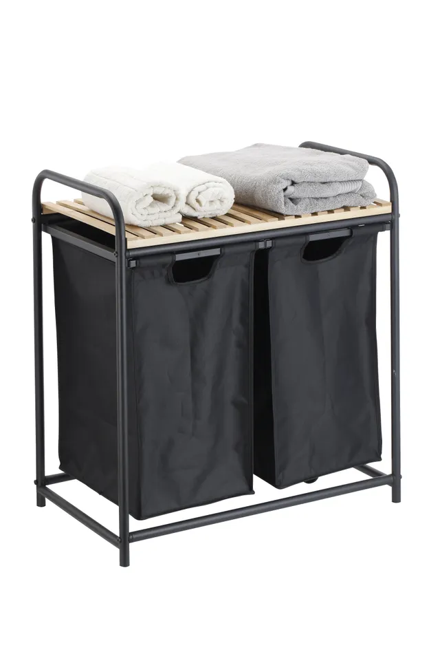 Stokomani Maison panier à linge 2 compartiments tri
