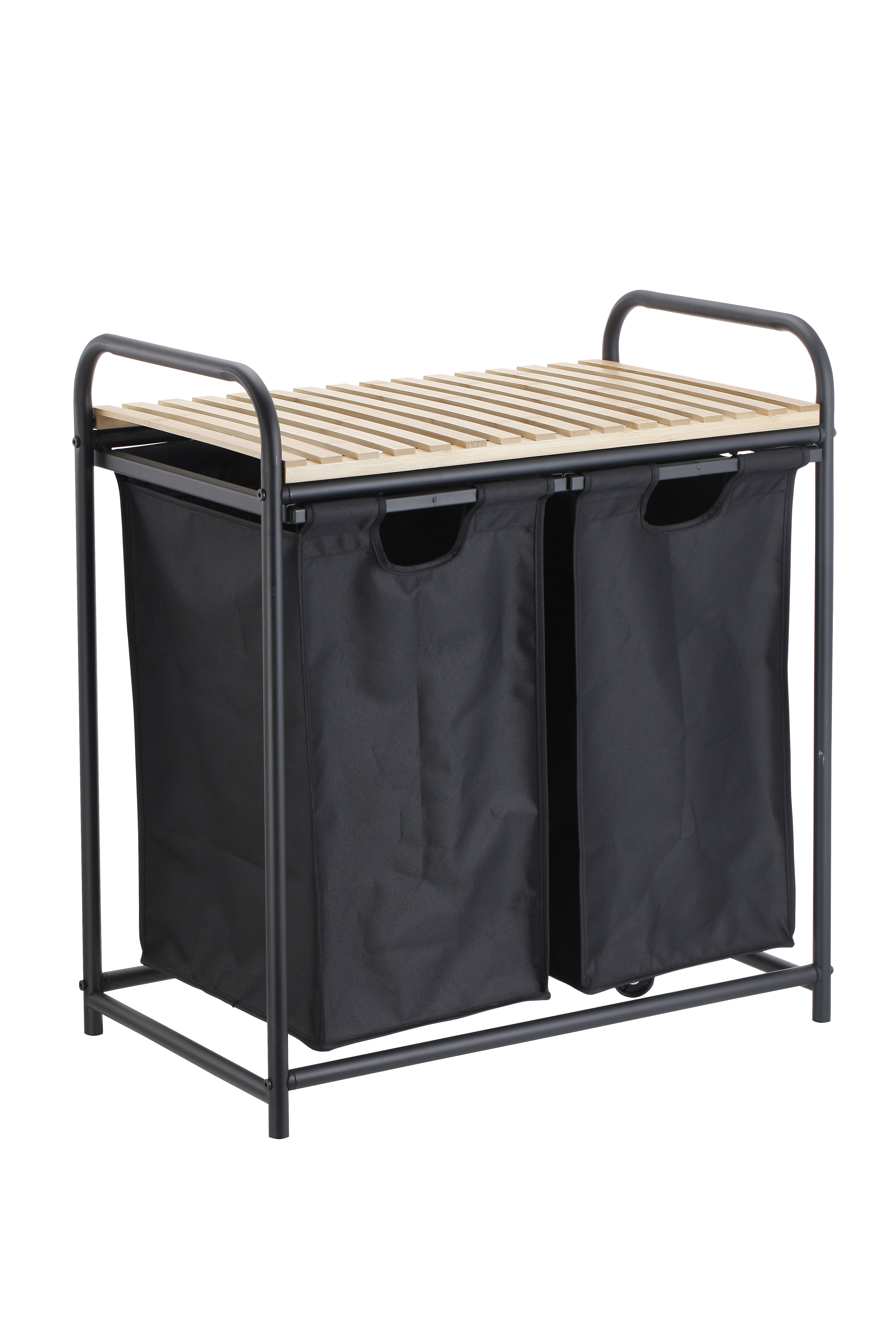 Stokomani Maison panier à linge 2 compartiments tri