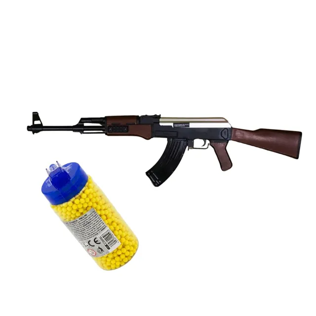 Shop-Story Loisirs Fusil à Billes 83 cm Effet Bois + 2000 billes