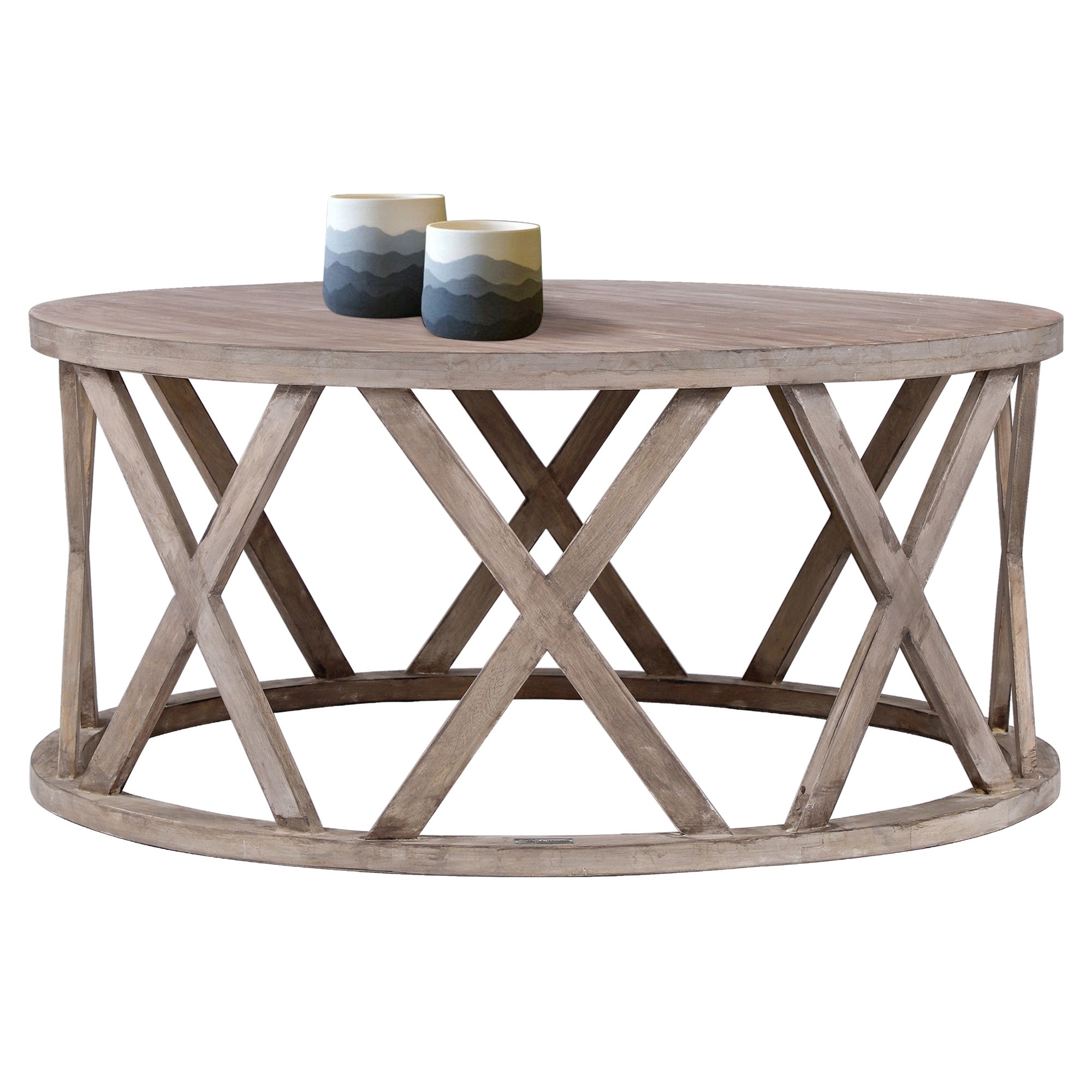 WOMO-Design WOMO table basse ronde 100 cm bois manguier marron