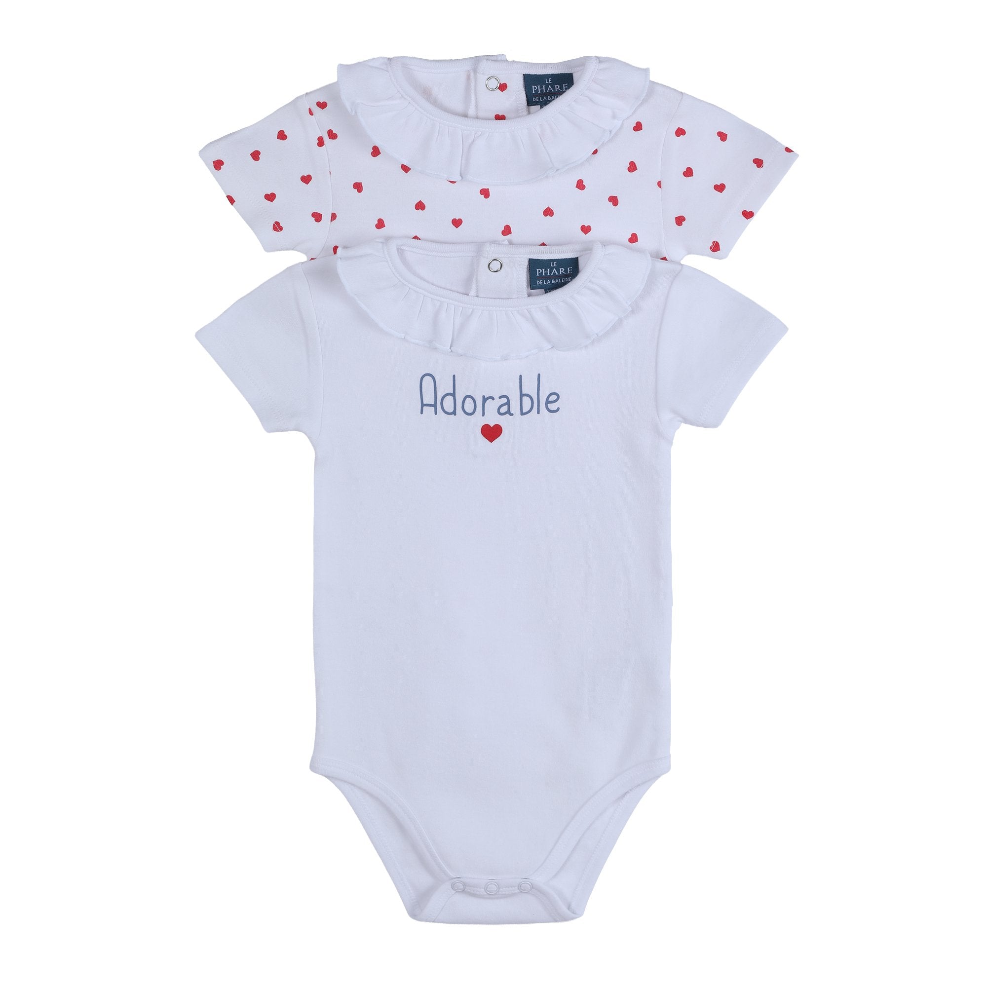 Stokomani Mode lot 2 bodies bébé col coton bébé