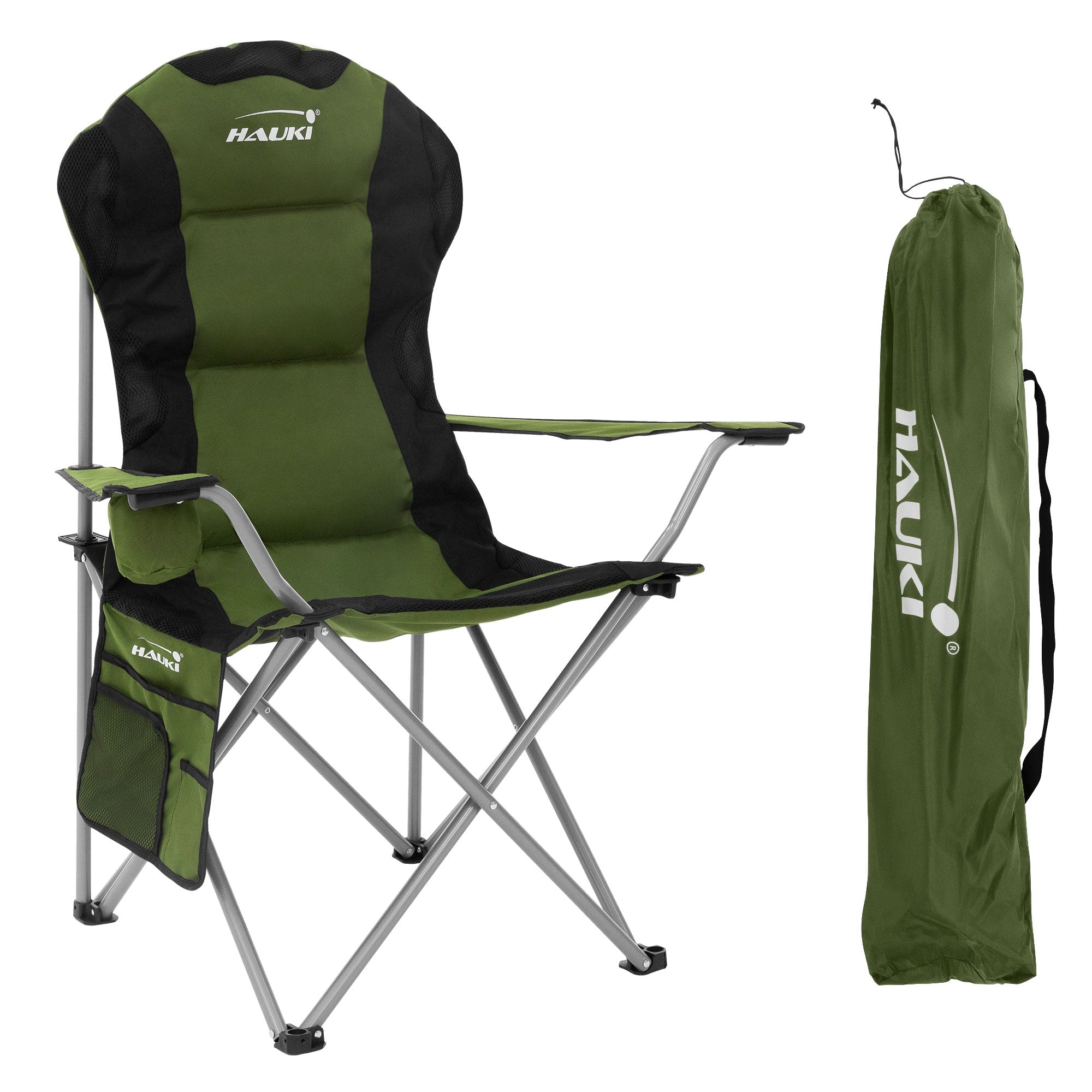 ECD Germany Hauki chaise camping pliable bleu 150 kg