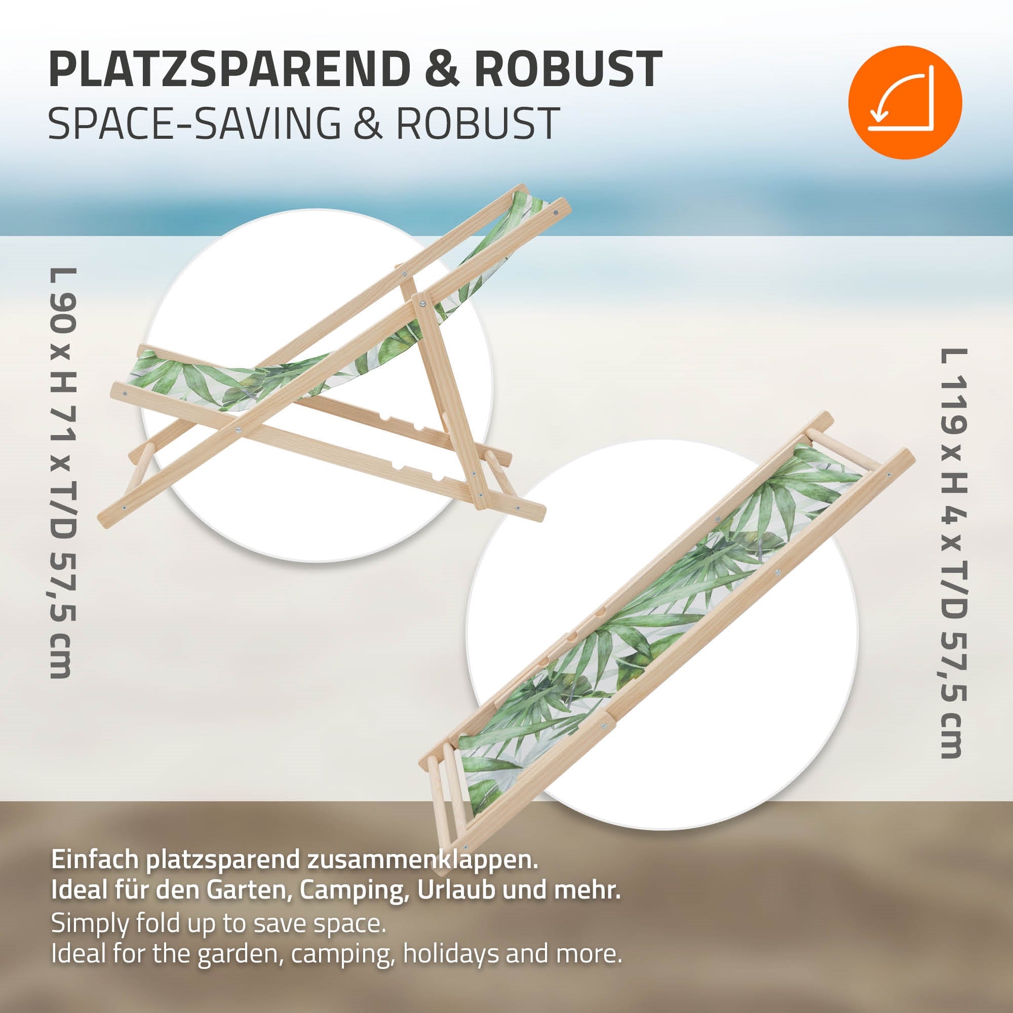 ECD Germany Sport transat bois palmier vert-blanc lot 2