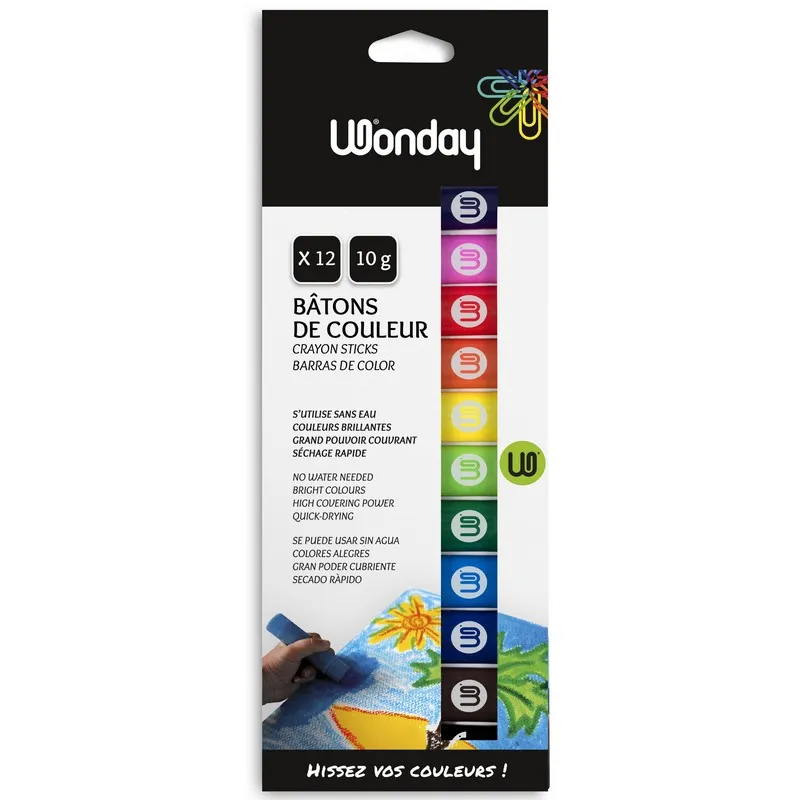 Safe Tool Boîte 12 bâtons gouache couleur