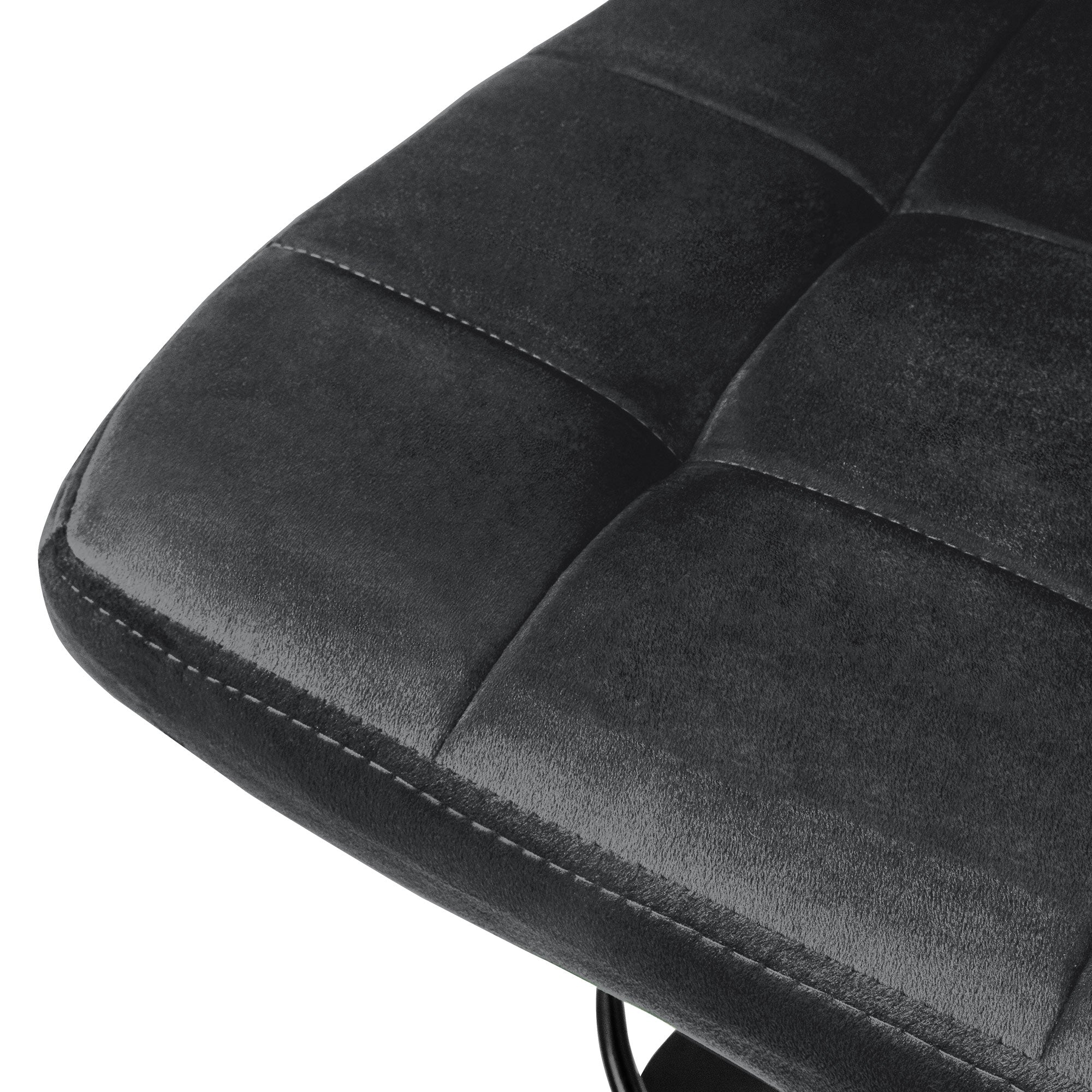 ECD Germany ML-Design Lot 2 Tabourets de Bar Velours Gris