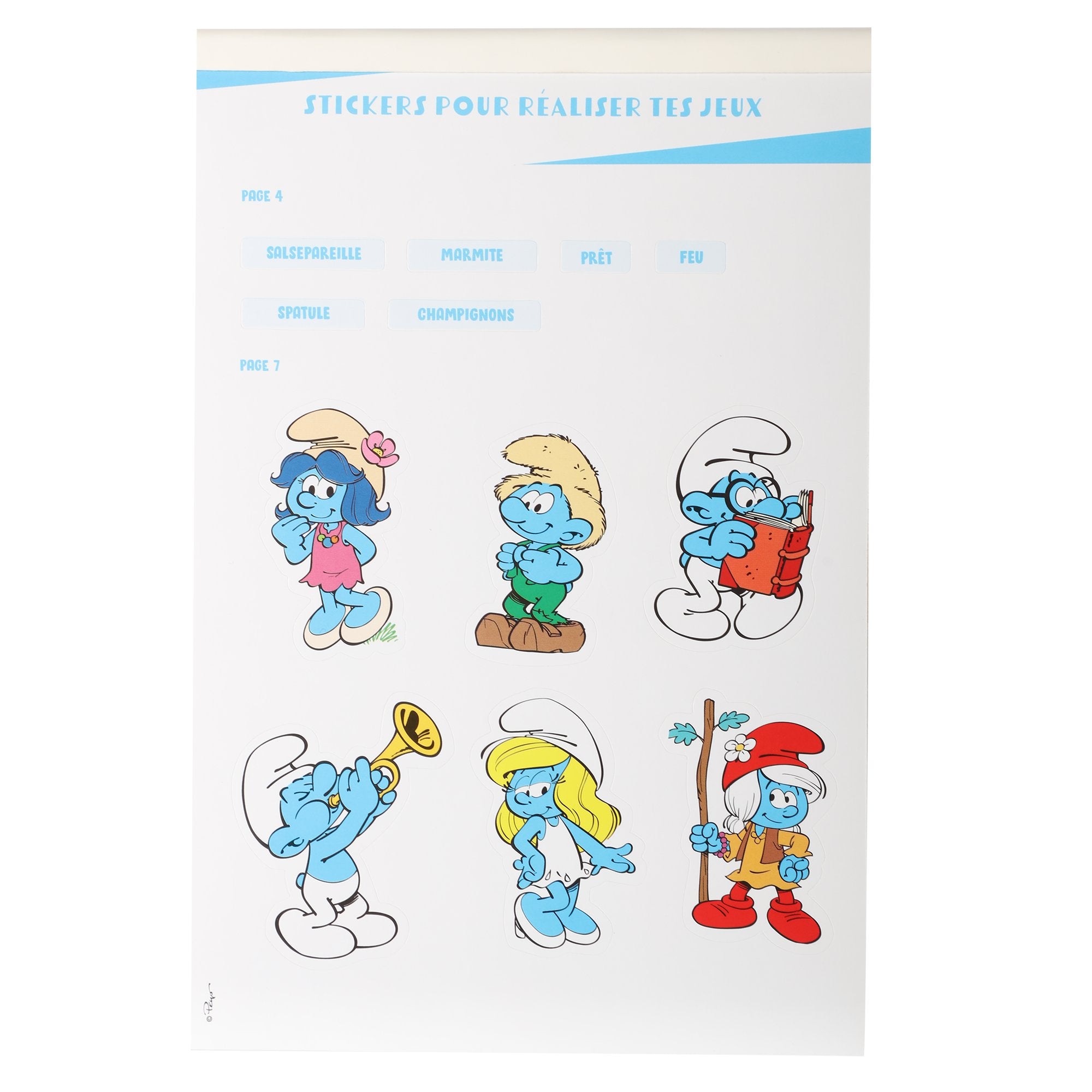 Schtroumpfs bloc stickers et activités enfant autocollants