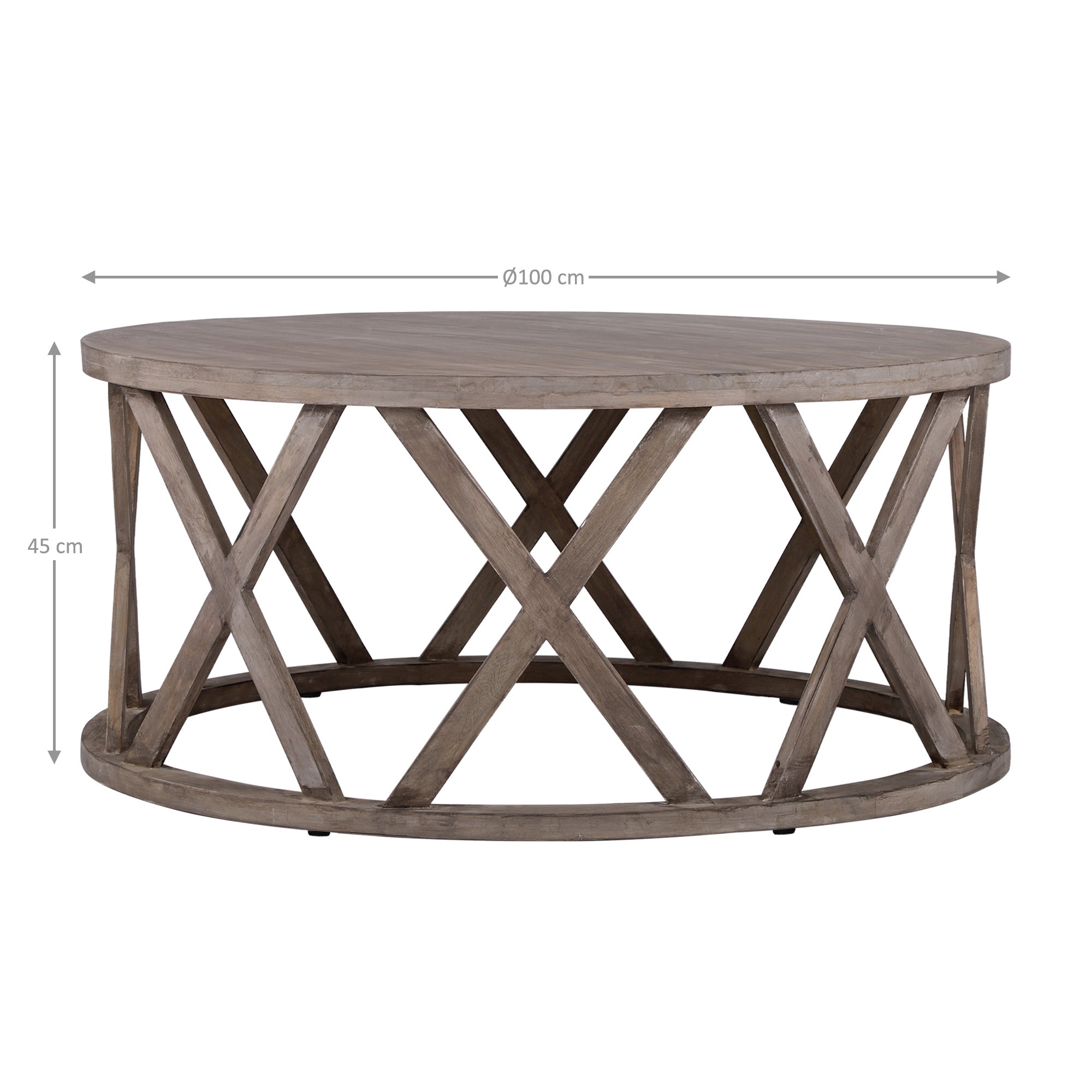 WOMO-Design WOMO table basse ronde 100 cm bois manguier marron